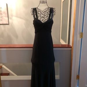 Brand new worn once black evening gown